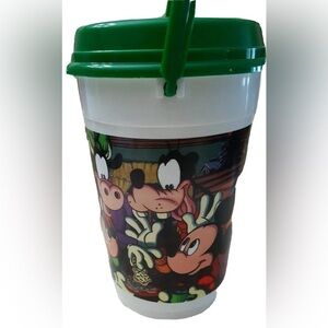 Mickey & Friends Disney Park Popcorn Bucket with Lid Happy Holidays Christmas